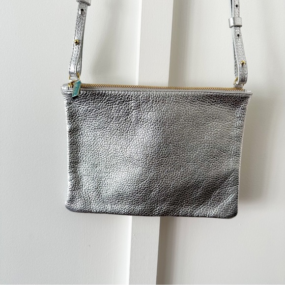 Cuyana Bags Cuyana Silver Crossbody Pouch Bag Poshmark